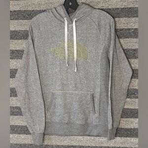 The North Face Embroidered Gray Hoodie Sweatshirt Women’s Medium EUC